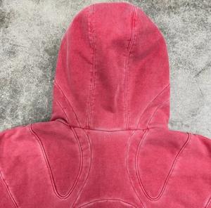 Sweat à capuche en coton épais avec imprimé graphique surdimensionné vintage Streetwear Design grande taille pour la saison d'automne - Product Image 5