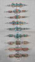 Nouveauté Asthamangal – Bracelets claquant unisexe en cuivre, turquoise et perles, style vintage classique, pour homme et femme