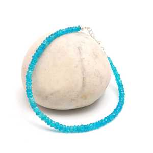 Pulsera/tobillera de cuentas de labradorita facetada-Joyería de piedras preciosas hecha a mano para mujer - Product Image 3