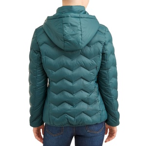 Chaqueta larga acolchada de invierno con logotipo personalizado liso a la moda para mujer, chaqueta acolchada impermeable hecha en fábrica para mujer - Product Image 5