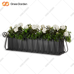 Jardinière en acier galvanisé noir de 59 L, écologique, pour jardin, usage commercial et résidentiel, pot à fleurs durable, antirouille - Product Image 5