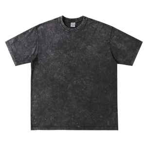 Vintage Washed Dirty Style Men's Customized T-shirts 100% Cotton <b>Canvas</b> Fabric Quick Dry Breathable 220g Distressed 2025 - Product Image 1