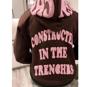 Sweat à capuche personnalisé de haute qualité, surdimensionné et lourd, 400 g/m², ample, en mousse de coton, sweat à capuche avec impression 3D pour hommes - Product Image 1