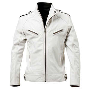 Chaqueta Bomber de Cuero para Hombre, Estilo Motero y Biker, Diseño Moderno de Invierno, con Capucha de Piel de Vaca, Proveedor - Product Image 1