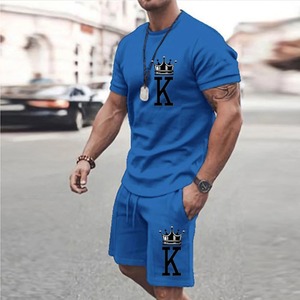 Ensemble de shorts personnalisés pour hommes Ensembles de t-shirts stylés en coton de qualité supérieure Ensemble de chemises shorts respirantes imprimées par sublimation - Product Image 5