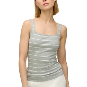 เสื้อกล้ามกีฬาแขนกุดลำลองสำหรับผู้หญิงเสื้อกล้าม100% เล่นโยคะออกกำลังกายคอกลมผ้าฝ้ายระบายอากาศได้ดีเสื้อขนาดพิเศษออกแบบได้ตามต้องการ - Product Image 1