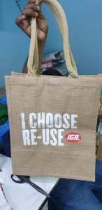 Stylish 2 KG Jute <b>Handbag</b> with Rope <b>Handles</b> Eco-Friendly Open Closure Accessory Two Straps - Product Image 3