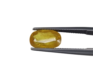 Zafiro amarillo natural de calidad fina, corte ovalado calentado, tamaño de anillo de 4,70 quilates, piedra de nacimiento de septiembre para hacer anillos y colgantes - Product Image 2