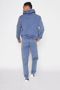 ชุดวอร์มแบบมีฮู้ด ล้างสีแบบ Acid Wash คุณภาพดีที่สุด ออกแบบโลโก้ตามสั่ง ไซส์ใหญ่พิเศษสำหรับฤดูหนาว บริการ OEM ODM สำหรับผู้ชาย - Product Image 2