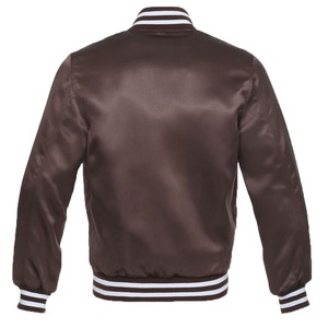 2025 Wholesale Men Custom Satin Satin Baseball Jacket Two Tone Letterman Blank Varsity Jacket For Men - Product Image 5