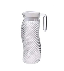 Jarra de vidrio grabada TQC para agua, jugo, vino - Decoración de cocina moderna y lujosa, hecha a mano, capacidad >1L - Product Image 1