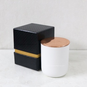 Tarro de vela blanco con logotipo personalizado recubierto de polvo, contenedor de metal de cualquier color para hacer velas, tarros para velas perfumadas con fragancia - Product Image 4