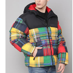 Veste chaude d'hiver pour hommes avec logo personnalisé gratuit Manteaux imperméables en duvet de canard Veste coupe-vent matelassée à bulles Veste en duvet Softshell Vestes - Product Image 6