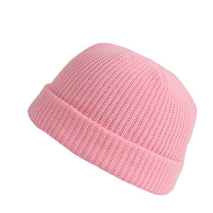 Bonnet d'hiver en acrylique avec logo personnalisé, bonnet avec crâne, jacquard, noir vierge, tricoté, court, meilleure qualité, bonnet tendance - Product Image 2