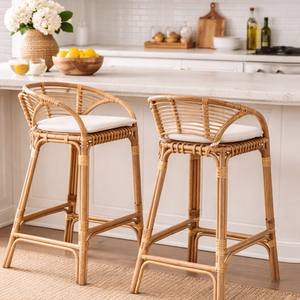 Best Price Modern Rattan <b>Bar</b> <b>Stool</b> Counter Chair Living Room Hotel Use Home Furniture Made in Vietnam - Product Image 4