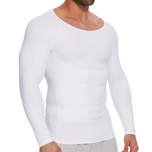 เสื้อยืดแขนยาวผู้ชายสำหรับออกกำลังกาย ฟิตเนส ยิม ผ้าสแปนเด็กซ์/คอตตอน คอกลม น้ำหนัก 180 กรัม ผ้าถักแบบซักแล้ว ใส่สบาย เหมาะสำหรับฤดูใบไม้ร่วงและฤดูหนาว - Product Image 2