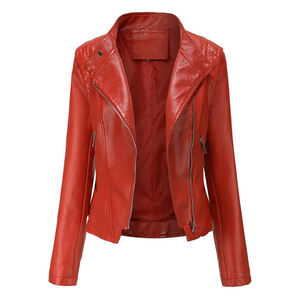 Veste en cuir pour femme de haute qualité, vêtement d'extérieur durable et tendance, idéale pour les tenues décontractées d'hiver et les activités de plein air - Product Image 1