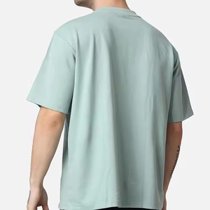 Camisetas de talla grande con logotipo personalizado Camiseta de microfibra pesada de algodón de gran tamaño con logotipo personalizado al por mayor Camiseta OEM de buen fabricante - Product Image 3