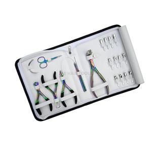 Kit Completo de Herramientas para Cabello con Aguja de Enhebrar en Bucle, Alicates para Extensiones de Cabello, Cortador de Fusión, Alicates para Crimpar, Tijeras y Clips - Product Image 1