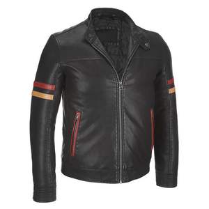 Chaqueta de Cuero Personalizada para Hombre, la Más Popular, con Bordado, Hecha en Pakistán, Resistente al Viento, Transpirable, para Motocicleta - Product Image 6