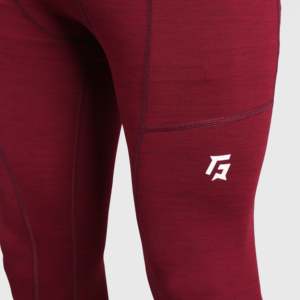 Pantalon de compression pour homme avec imprimé bordeaux, en spandex et polyester, leggings de fitness grande taille avec logo à la taille, modèle MLNG - Product Image 3