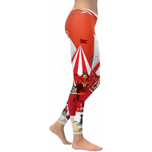 Mallas de Yoga de mujer de diseño personalizado con impresión por sublimación, nuevo logotipo en la cintura media - Product Image 1