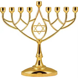 Menorahs en métal festives pour l'achat en gros magnifiquement conçues, parfaites pour décorer les maisons et les religieux par décor impex - Product Image 3
