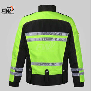 Chaqueta Cortavientos de Seguridad Impermeable y Reflectante de Alta Visibilidad para Hombre, Amarilla con Brillo Nocturno, Ropa de Trabajo de Seguridad - Product Image 4