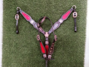 <b>Best</b> Cow Genuine Leather Headstall With Leaf Design Buckle Western Headstall Custom Manufacturer by Horse Exim - Product Image 6