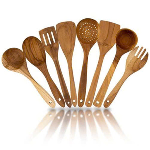 Juego de cuchara y tenedor de bambú de alta calidad, cubiertos ecológicos reutilizables para bodas, restaurantes, hoteles y comidas de picnic - Product Image 1