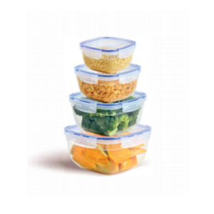 Bacs de conservation des aliments empilables en plastique avec joints hermétiques pour le garde-manger de la cuisine et le réfrigérateur Solution efficace de style européen - Product Image 1