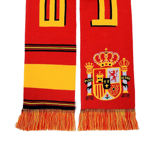 Écharpe de football carrée en acrylique, tricot jacquard avec logo, légère, rétention de chaleur, sports d'hiver, pour hommes et femmes, fans de club de football - Product Image 4