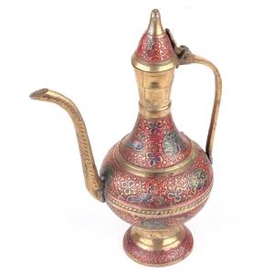 Manufacturer of Brass Metal Arabic Aftaba Indian Wholesale Antique Metal Brass <b>Coffee</b> Pot Kettle With Low Prices - Product Image 6
