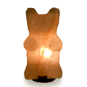 Ensemble de lampes en sel de l'Himalaya en forme d'animal en matériau organique, avec cordon électrique et ampoule, artisanat naturel, emballage inclus - Product Image 2