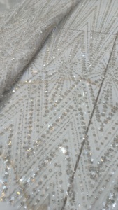 Demanded Imported <b>Net</b> <b>Fabric</b> with Handwork Beads and Sequence Detailing Available in Premium Quality at Affordable Price - Product Image 3