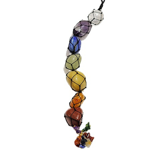 Seven Chakra Tumble Stone Car Hanger Venta al por mayor Natural Tumble Stone para la venta de Amayra Crystals Exports - Product Image 2