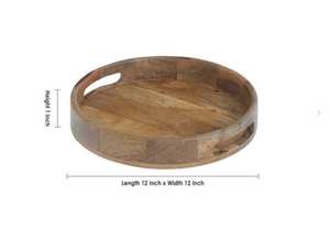 ถาดเสิร์ฟไม้ทรงกลม - Product Image 3