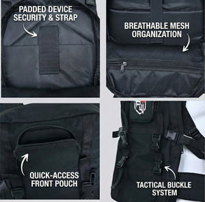 Gilet tactique multifonctionnel unisexe, porte-plaques de protection, sacs à dos tactiques Molle tendance pour hommes, prix de gros - Product Image 2