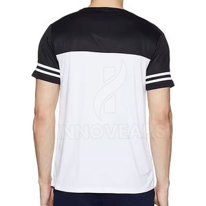 Camiseta de hombre de alta calidad en color negro liso Venta al por mayor de algodón con logotipo impreso/Material de fibra de bambú Venta en línea - Product Image 2