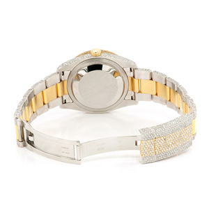 Montre de luxe en acier inoxydable sertie de moissanite, édition limitée, avec cadran en verre traité et boîte - Product Image 4