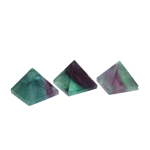High Quality <b>Feng</b> <b>Shui</b> <b>Crystal</b> Pyramid Natural Rainbow Fluorite Stone Hand-Carved Healing Agate Pyramids Wholesaler Gemstone - Product Image 4