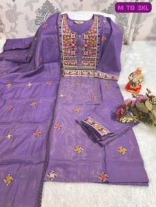 Kurti และ dupatta คอลเลกชันล่าสุดพร้อมงานด้วยมือจากอินเดีย - Product Image 5