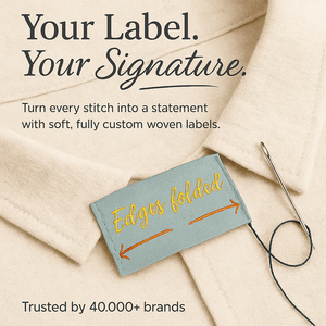 Étiquettes tissées personnalisées en polyester haute densité pour vêtements, lavables, étiquettes de ceinture de pantalon personnalisées, tissu damassé pour marque de vêtements - Product Image 6