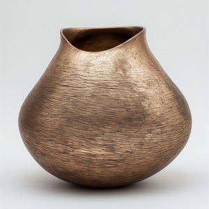 Classic Handcrafted Iron <b>Vase</b> With Antique Polish And Graceful Shape Perfect For Luxury Villas And Elegant Interior Styling - Product Image 1