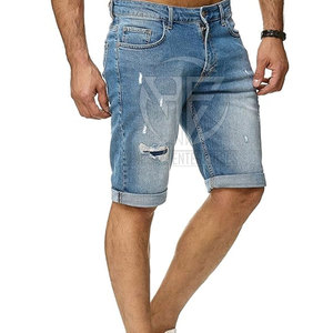 Simple Mens Summer Wear <b>Lightweight</b> Short <b>Trousers</b> Cotton Fabric Casual Fit Everyday <b>Walking</b> Apparel Jeans Shorts - Product Image 2