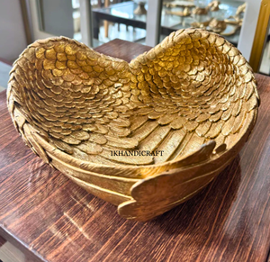 Bandeja de cuenco de ala de Corazón dorado de aluminio para decoración del hogar, artículo de regalo, Navidad, boda, Acción de Gracias, decorativo para sala de estar - Product Image 1