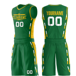 Vente en gros de vêtements de sport 100% polyester pour hommes, maillot de basket-ball et short à séchage rapide personnalisés, uniformes de basket-ball réversibles - Product Image 6