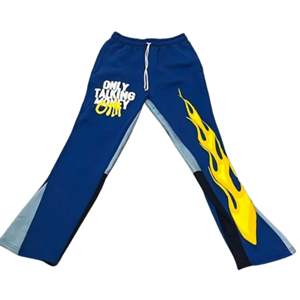 Pantalones de chándal de lana de algodón de alta calidad unisex personalizados de talla grande estilo de invierno informal transpirable diseño frontal plano para hombres y mujeres - Product Image 3