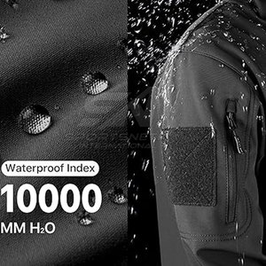 เสื้อแจ็คเก็ตผู้ชายแบบยุทธวิธี ออกแบบมาเพื่อสภาพอากาศที่รุนแรง กันลม ทนทาน พร้อมห่วงเข็มขัดและกระเป๋าแบบยุทธวิธี - Product Image 5