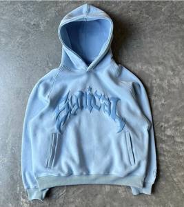 เสื้อสวมหัวพิมพ์ลายตัวอักษรโฟมพัฟแนวสตรีทเสื้อมีฮู้ดทรงหลวมสำหรับทุกเพศเสื้อฮู้ดลำลองใส่ Y2K - Product Image 2